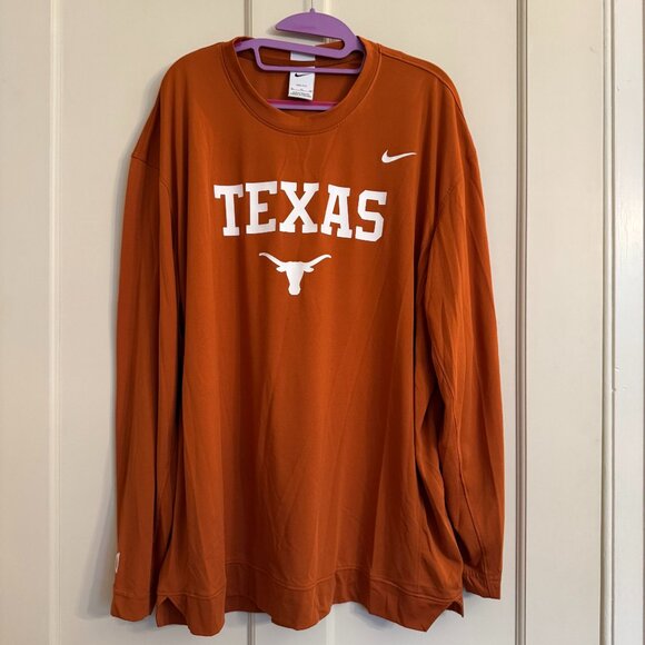 Nike Mens Dri-Fit Texas Longhorns KD Durant Basketball Warm Up Shirt Size XL - Picture 1 of 16
